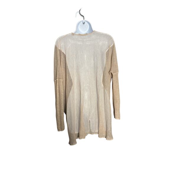 ALLSAINTS Tan Sheer Knit Twist Front Drape
Cardigan Sweater Medium - Picture 3 of 5
